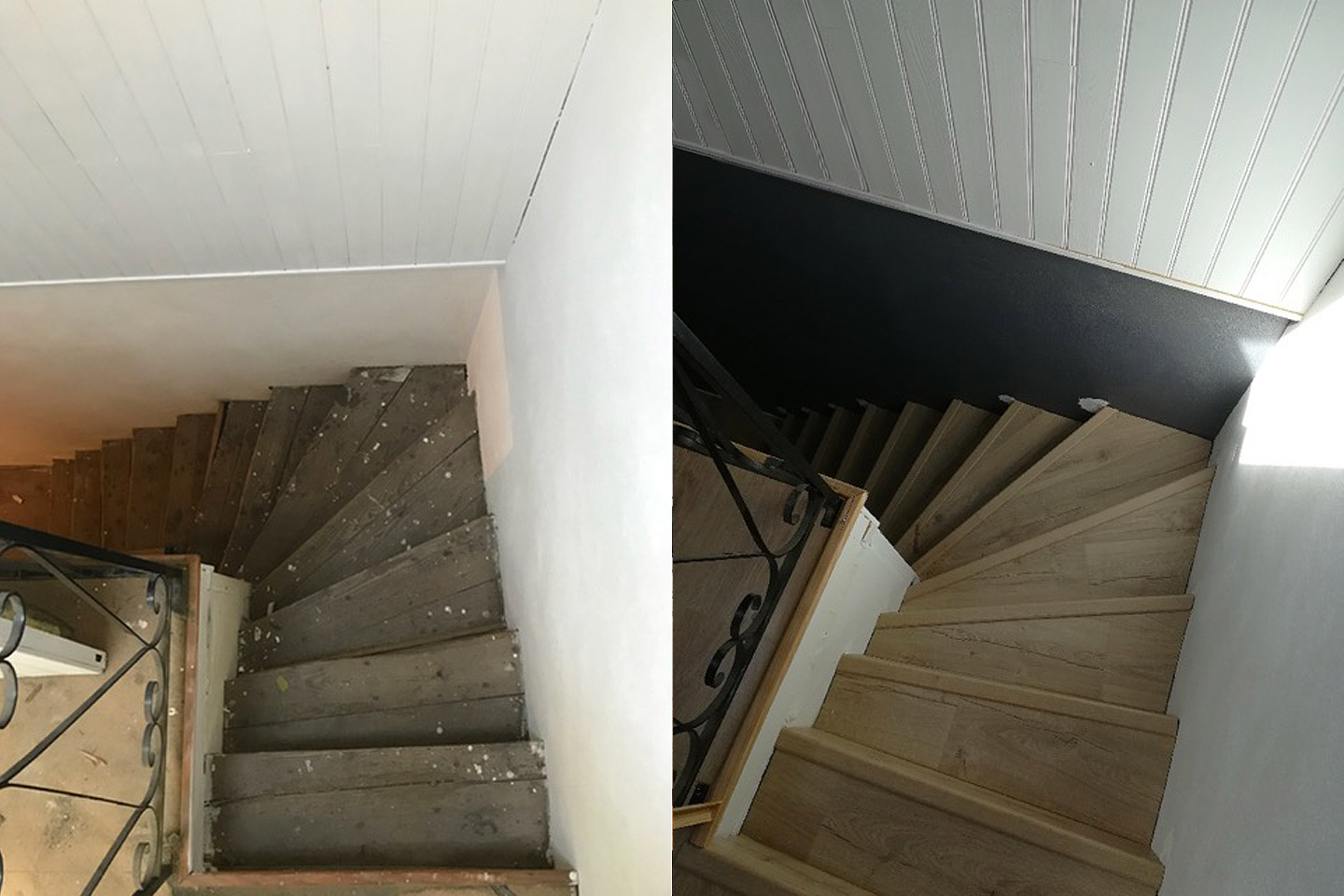Langon conseil décor - Rénovation escalier avec système Quick Step